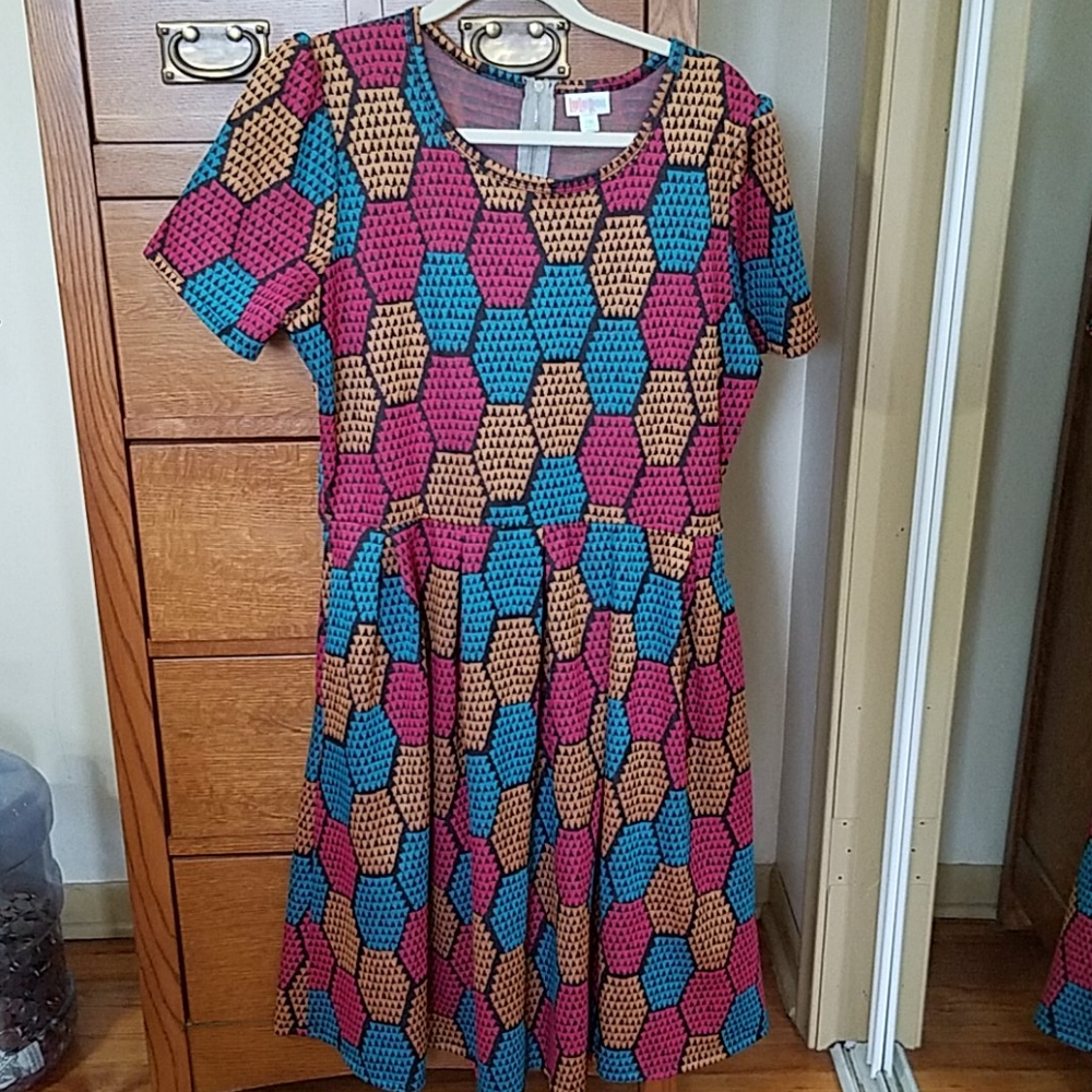 Lularoe Amelia dress with, 2x, worn once, like new